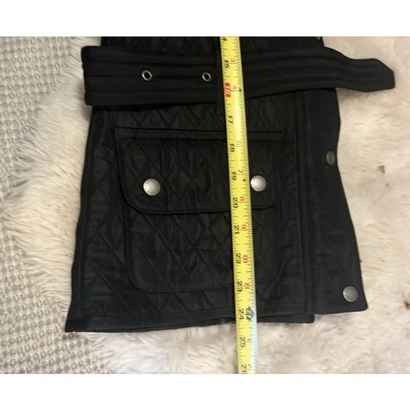 Barbour Black Quilted Belted Utility Technical Funnel Neck Lightweight Jacket 4 - Picture 9 of 13